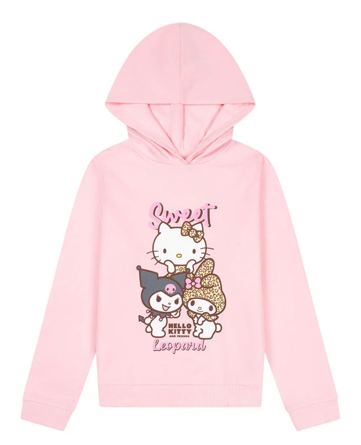 Girls Kitty and Friends Hoodie Pink Top