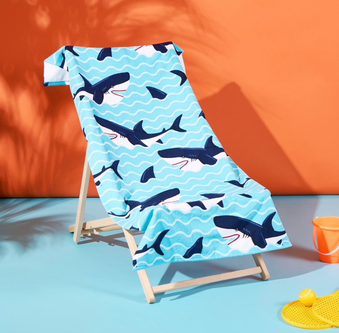 Shark Print Beach Towel