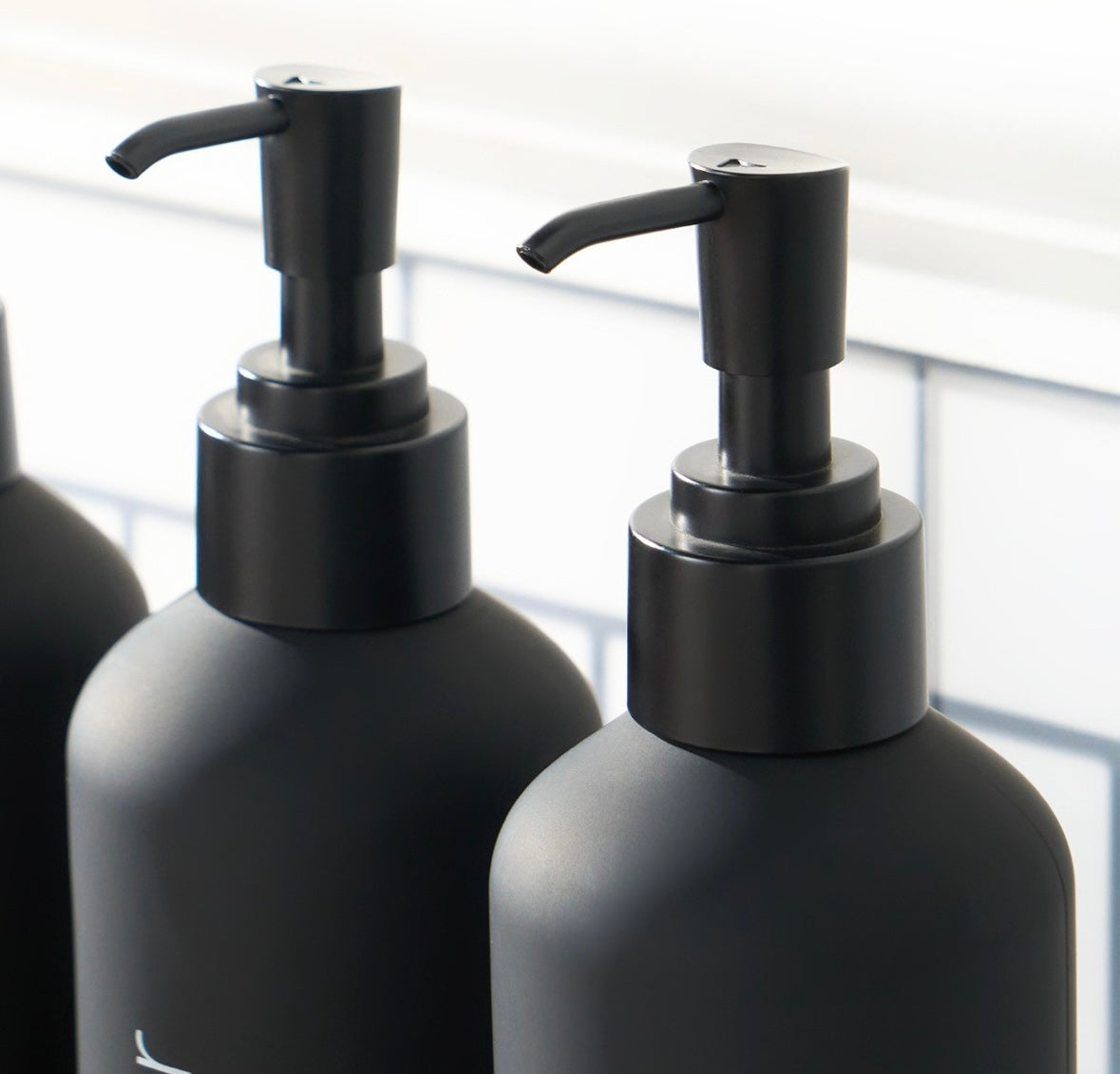 Dispenser Bottles, Black - 3 Pack