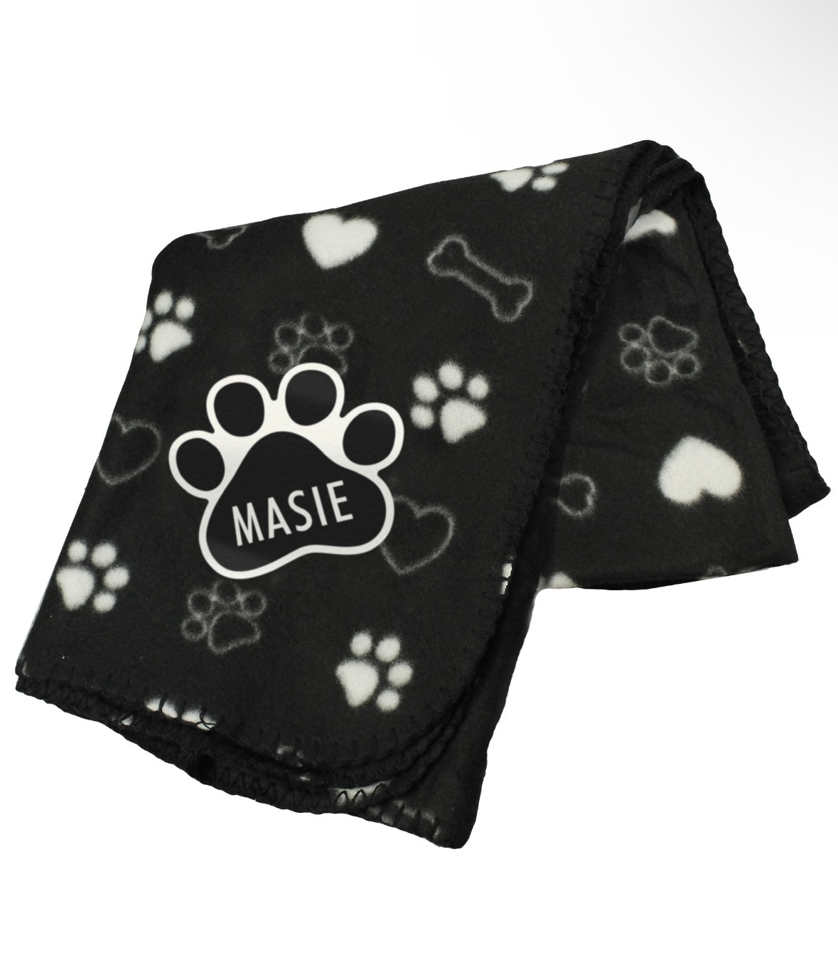 Personalised Dog Paw Print Fleece Blanket