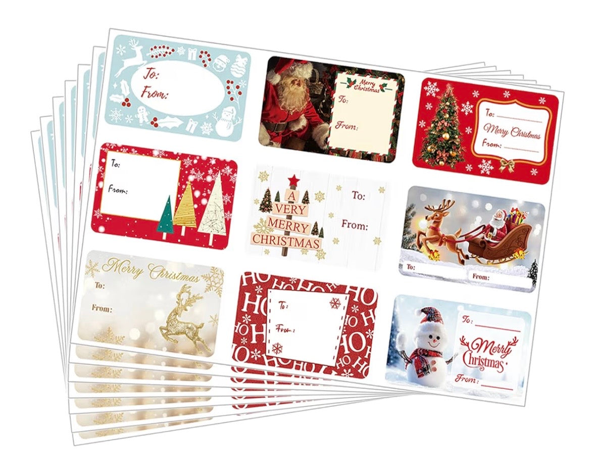 135 Christmas Labels Stickers