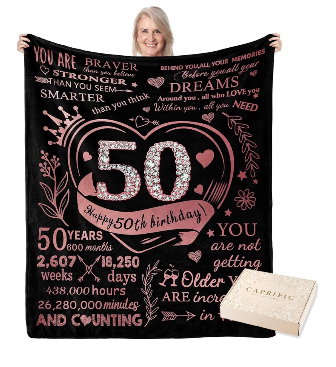 50 Birthday Decorations Blanket