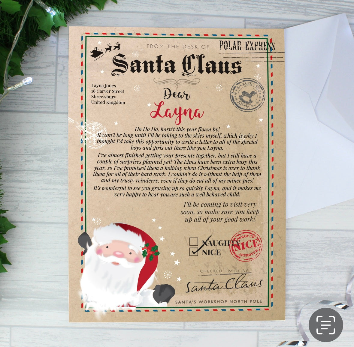 Personalised Santa Claus Letter