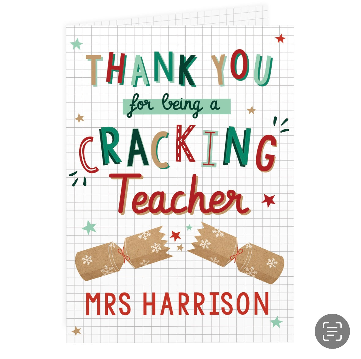 Personalised Cracking Teacher Card