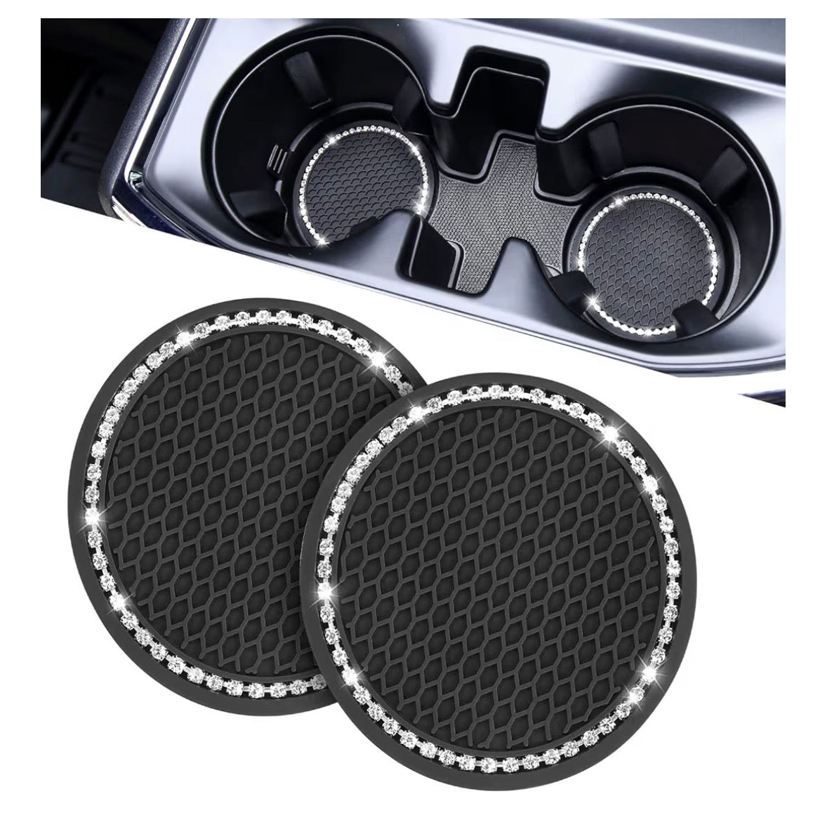 2 Pcs Anti Slip Cup Holder Coasters for Car