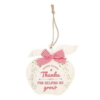 Thank You For Helping Me Grow Apple Hanging Decoration