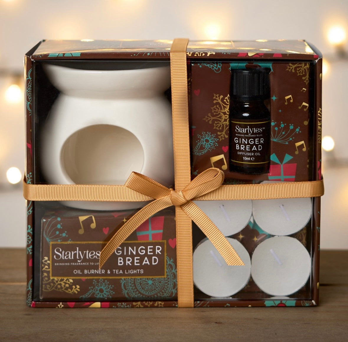 Starlytes Christmas Oil Burner & Tealights set - Gingerbread