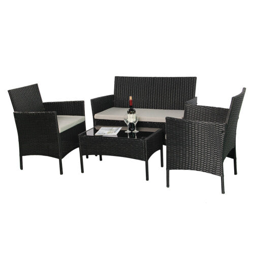 Rattan 4pc Garden Set