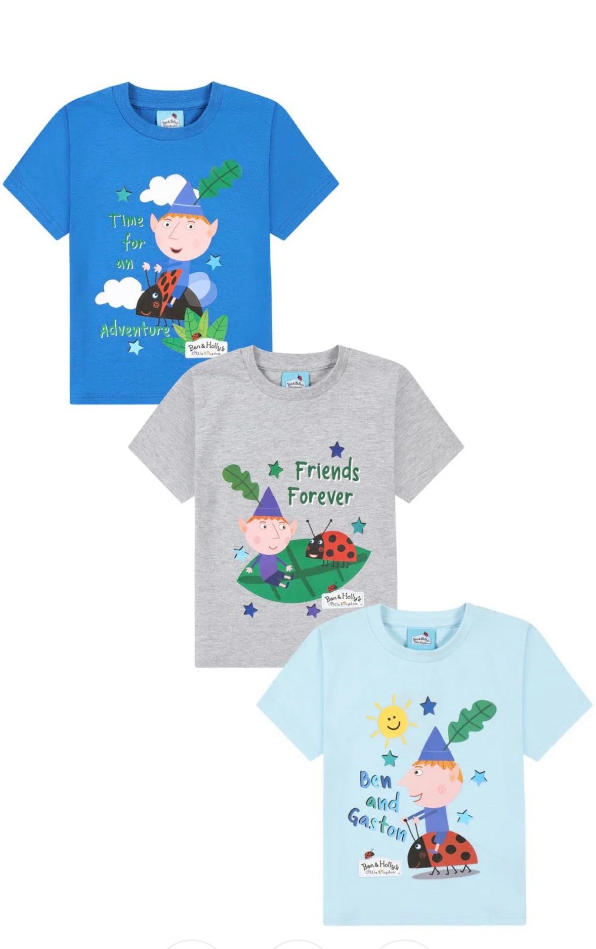 Little Kingdom 3 Pack T-Shirts Kids Multipack
