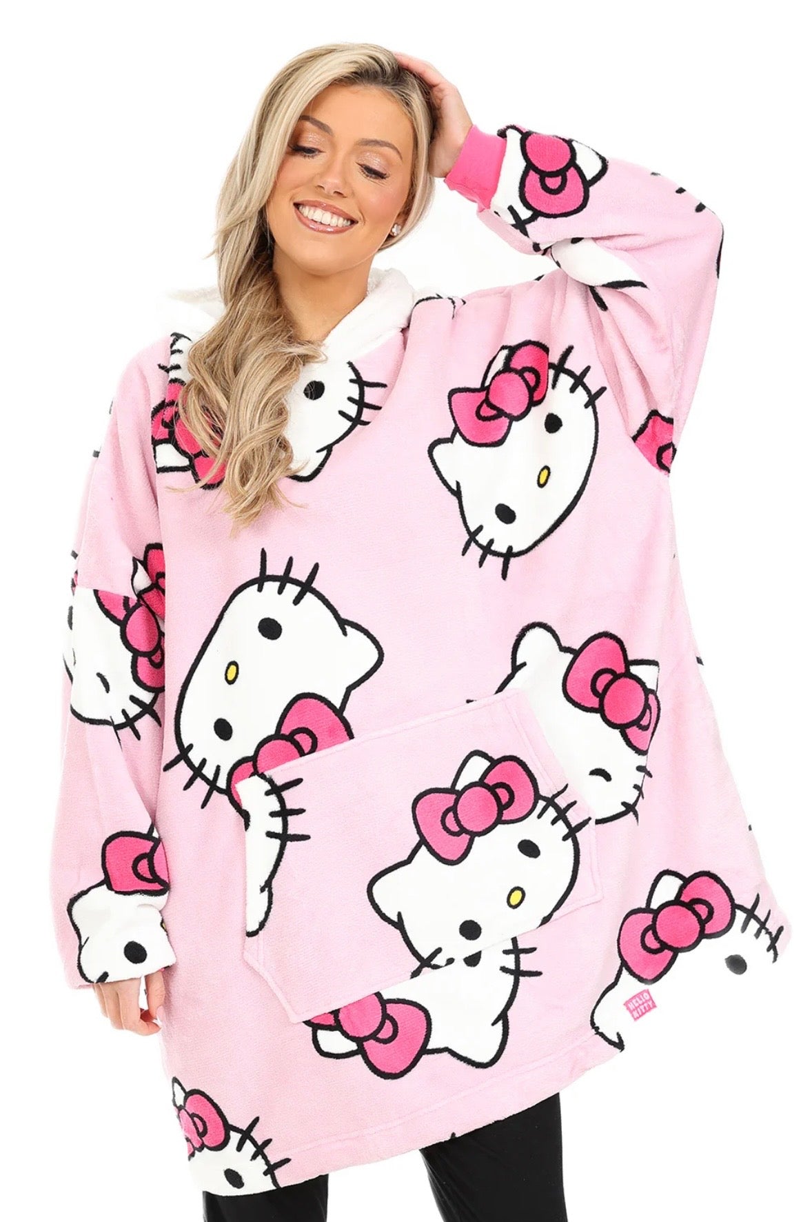 Womens Kitty Fully Lined Luxury Oversized Fleece Hoodie