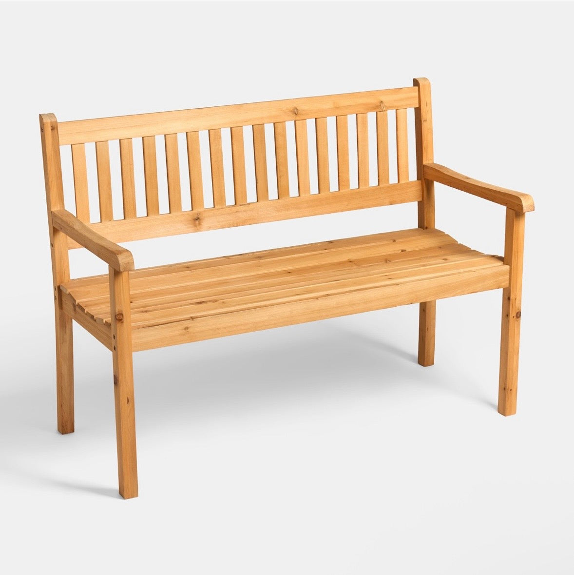 2 Seater Garden Bench - Natural