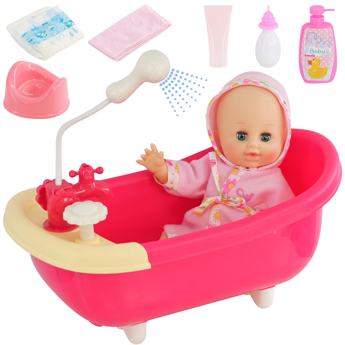 Doll And Bath Set