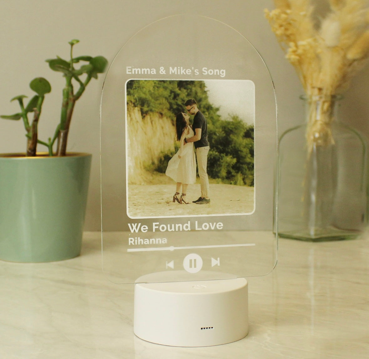Personalised Our Song Photo Upload LED Colour Changing Light