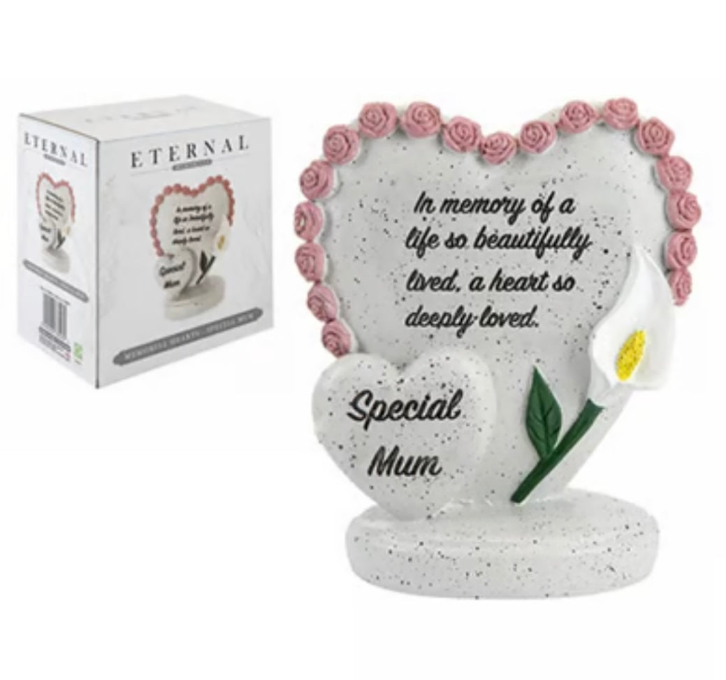 Memorial Double Heart Mum