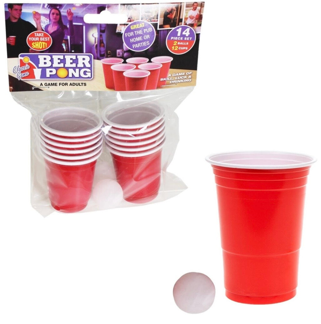 Adult Drinking Game - Over 18's - Christmas Gift - Mini Beer Pong Set