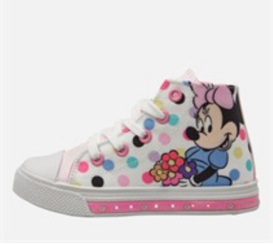 Infant Girls Light Up Hi-Top Trainers Pink