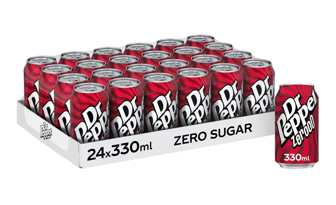 Dr Pepper Cans Zero - Pack of 24