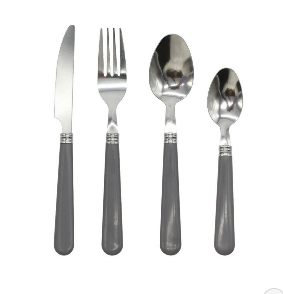 Grey 24pc Cutlery set
