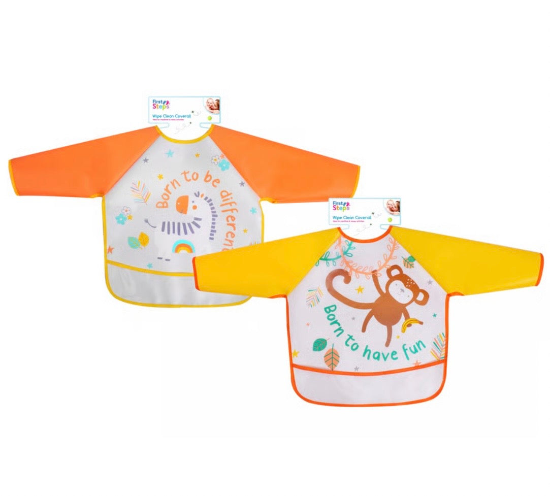 First Steps Wipe Clean Baby Coverall Assorted