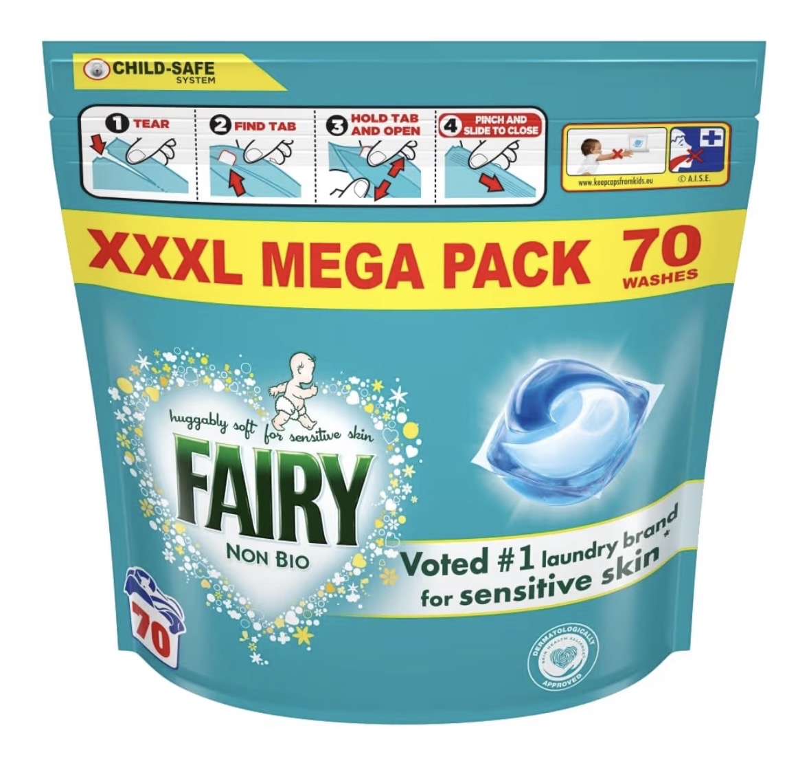 Fairy Laundry Detergent Liquid Capsules 70 Washes
