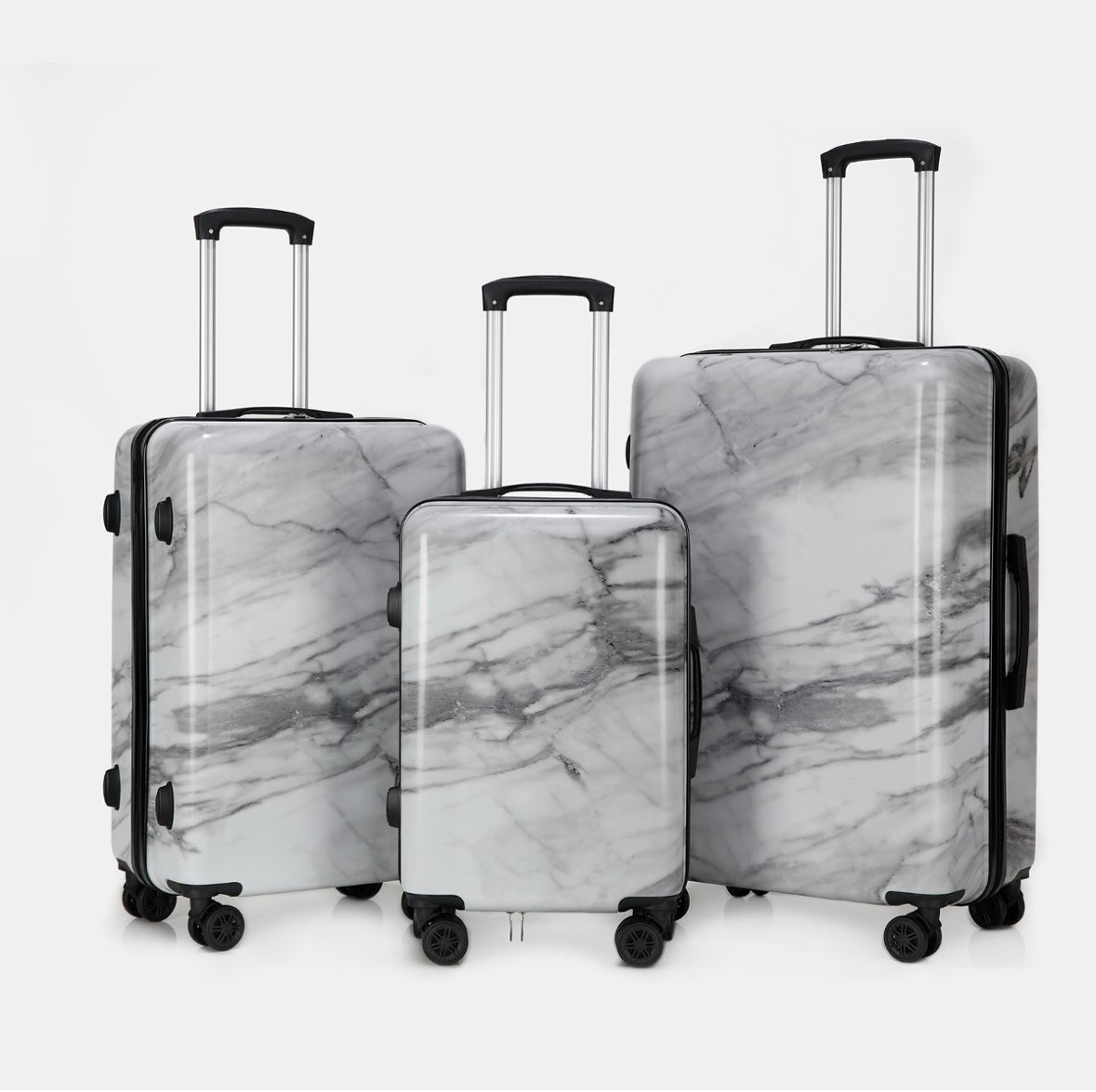 Marble Printed Hard Shell Suitcase
