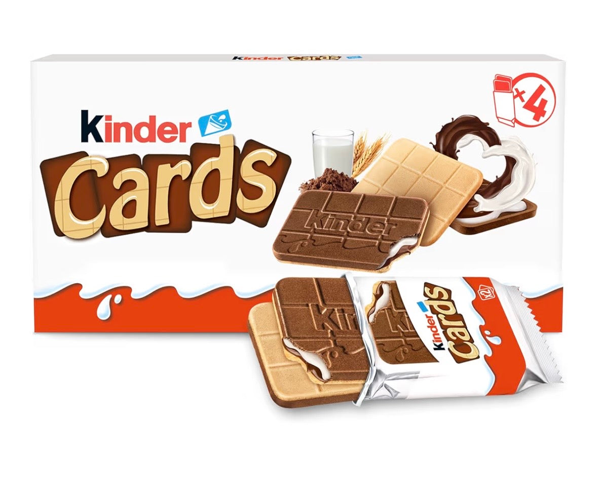 Kinder Cards Wafer Biscuit Chocolate Bars