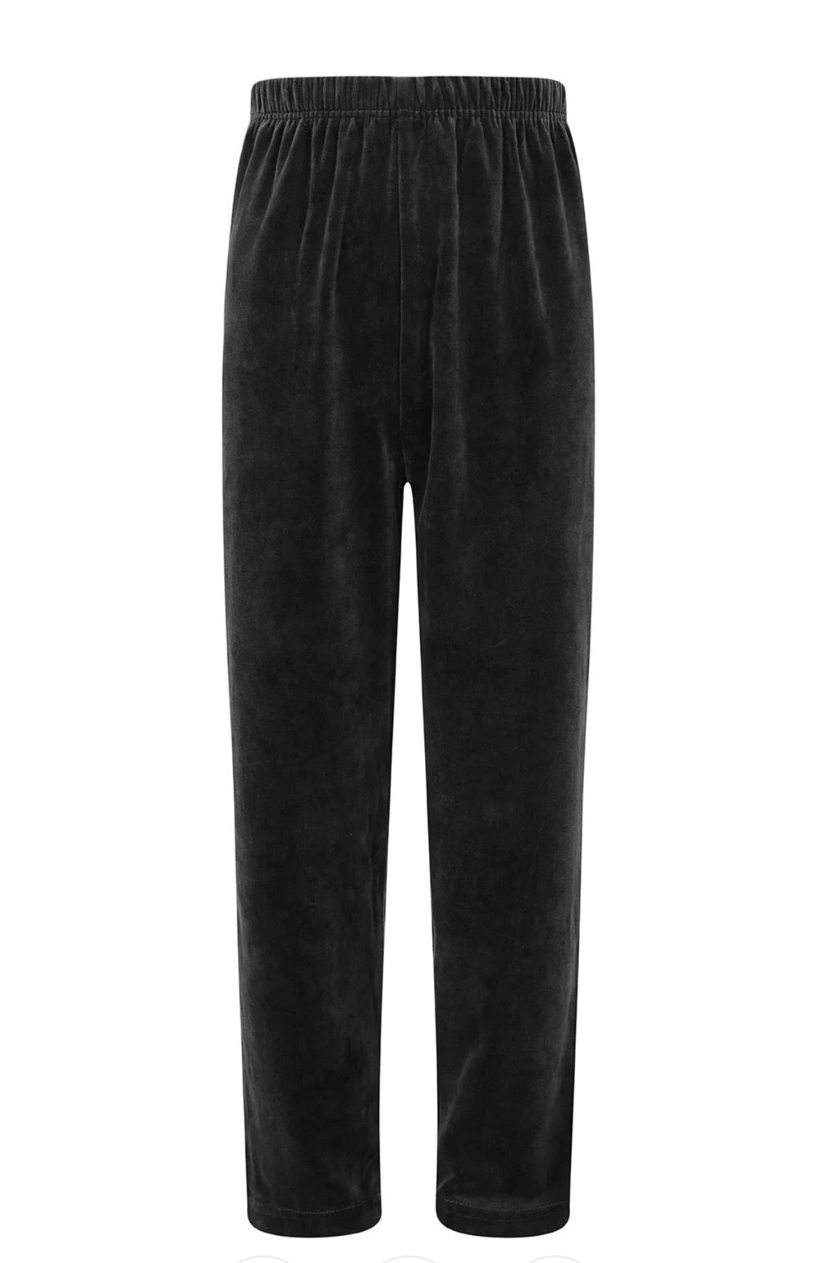 Womens Black Velour Lounge Pants