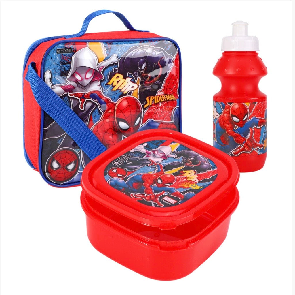 Insulated 3-Piece Lunch Bag Set for Boys
