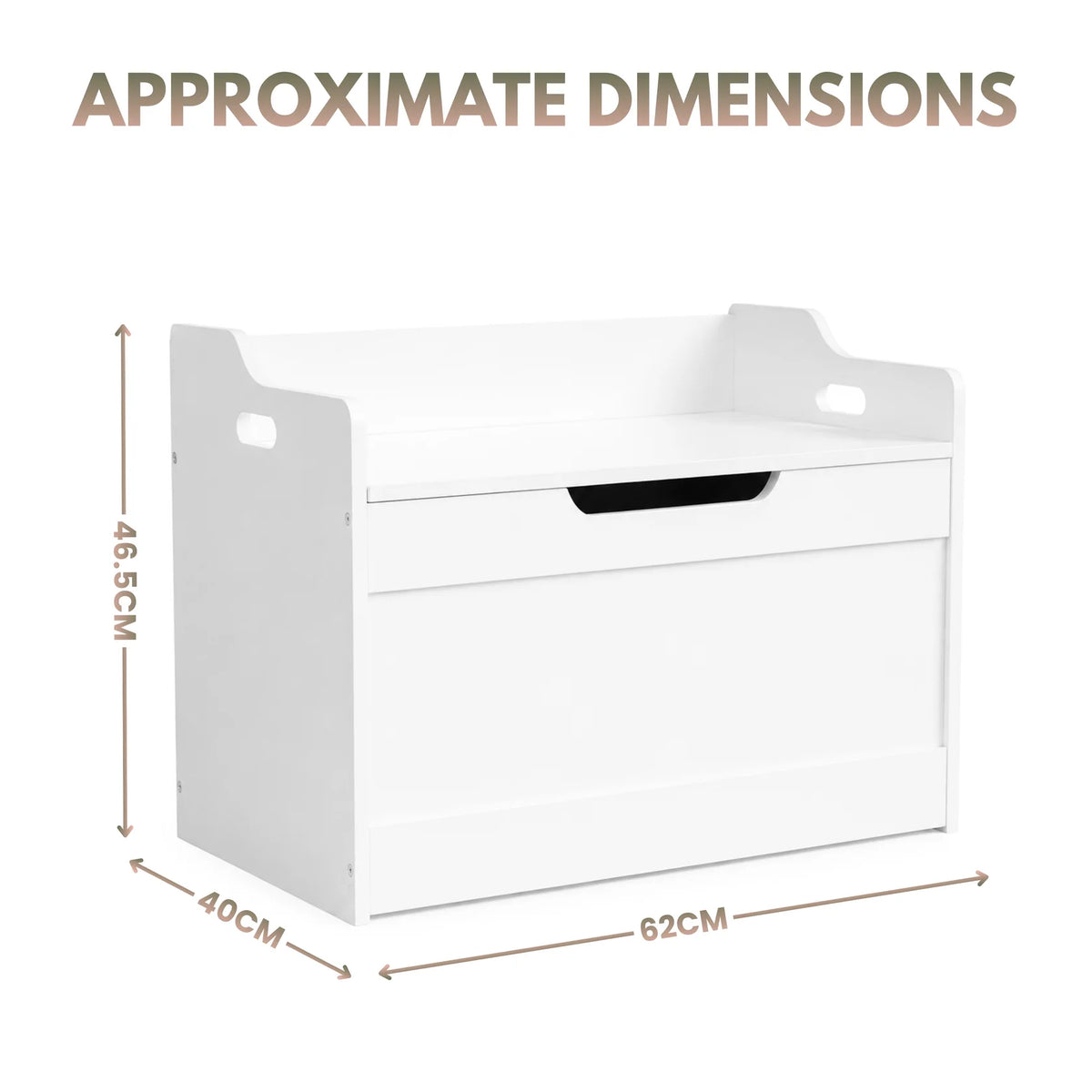 White Wooden Storage Box with Bench
