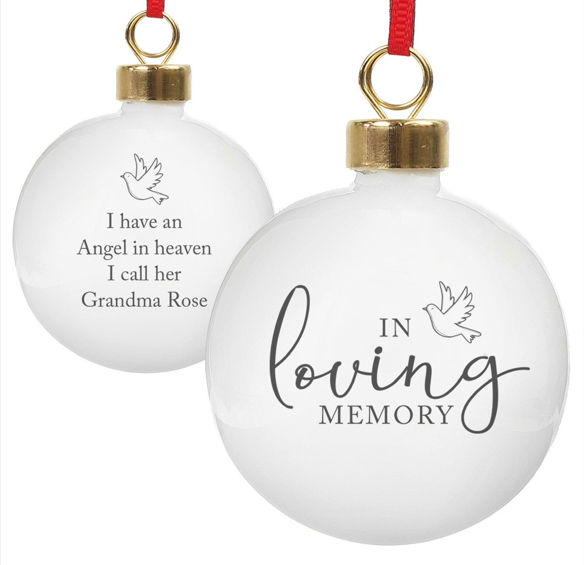 Personalised In Loving Memory Bauble