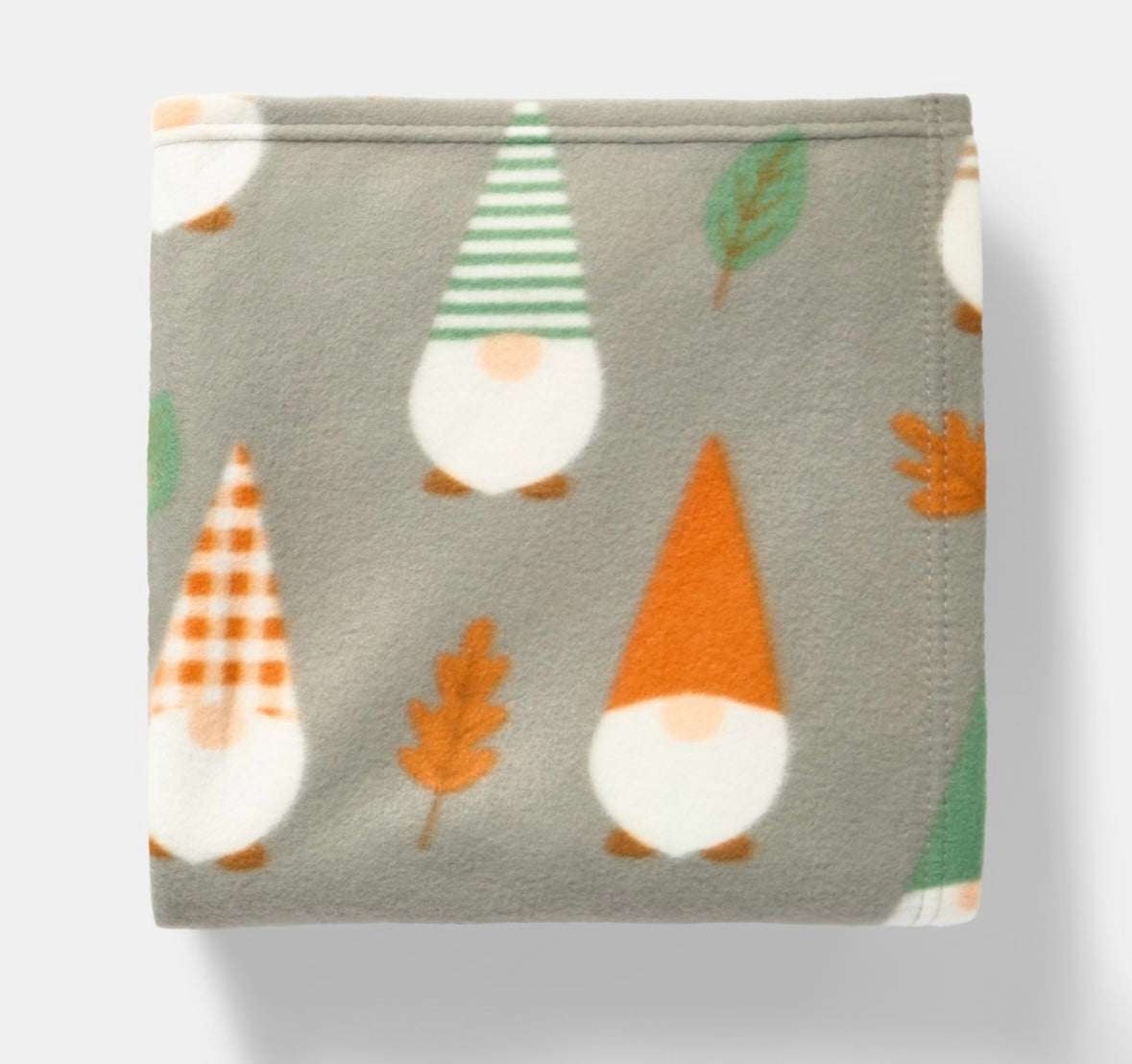 Autumnal Gonk Polar Fleece Throw - Charcoal