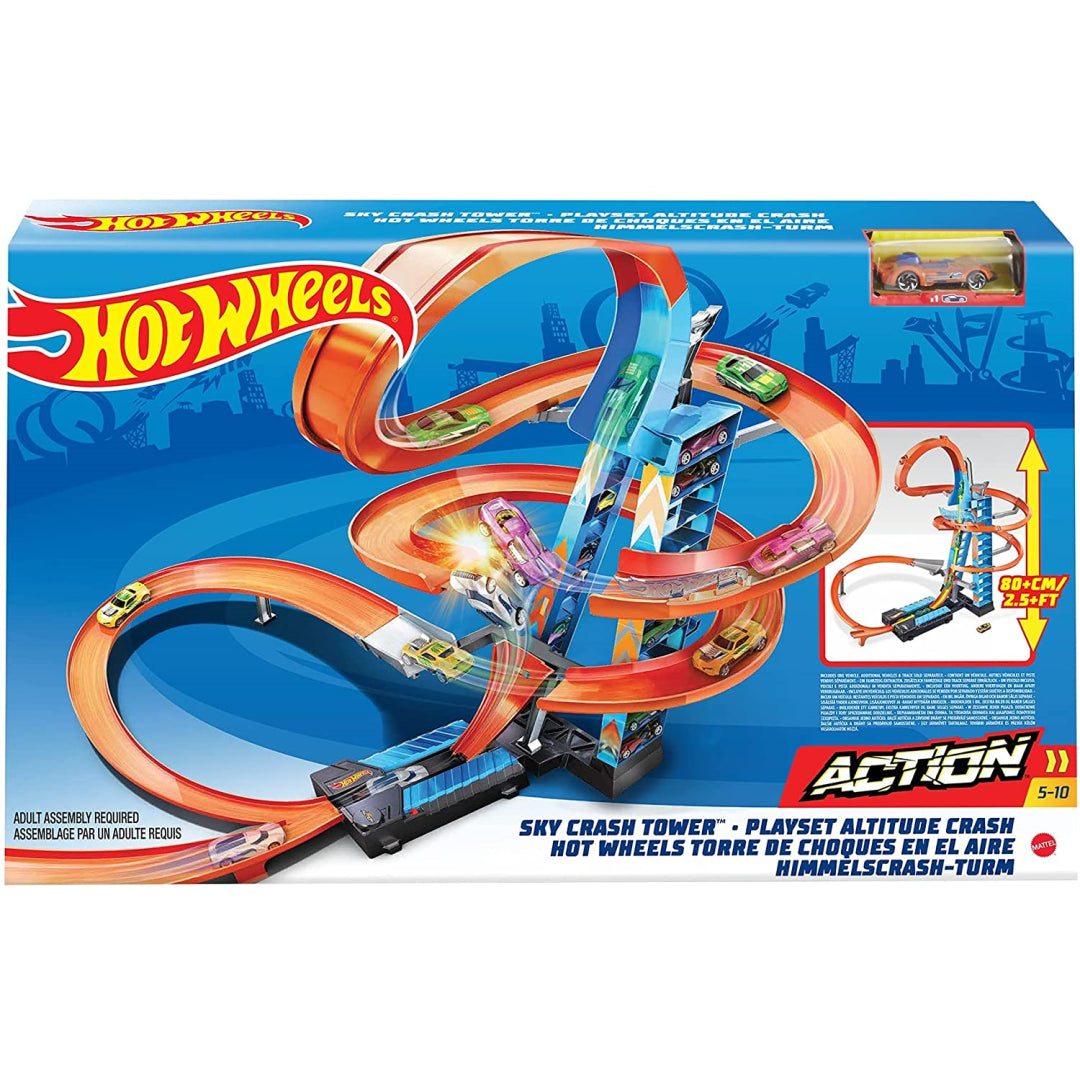 Hot Wheels Track Set Sky Crash Tower 83cm