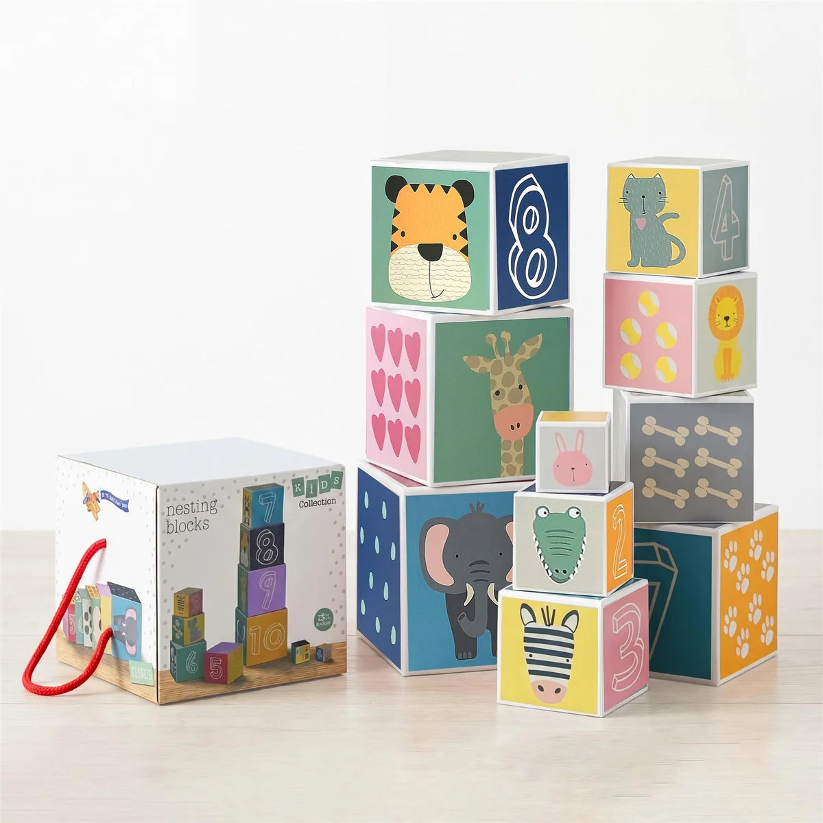 Large Nesting & Stacking Blocks Cubes Set
