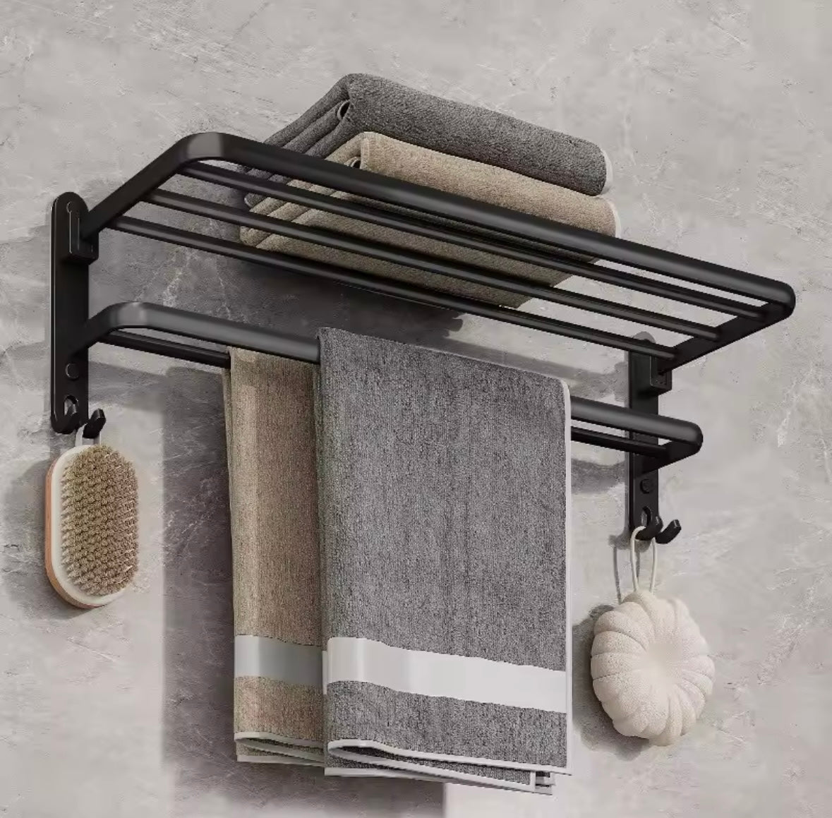 Folding Towel Holder Wall Mount