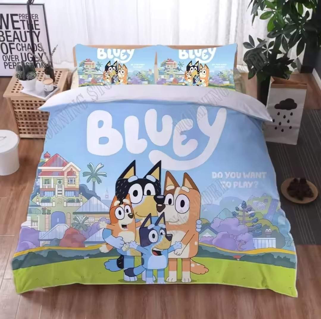 Blue dog Duvet set