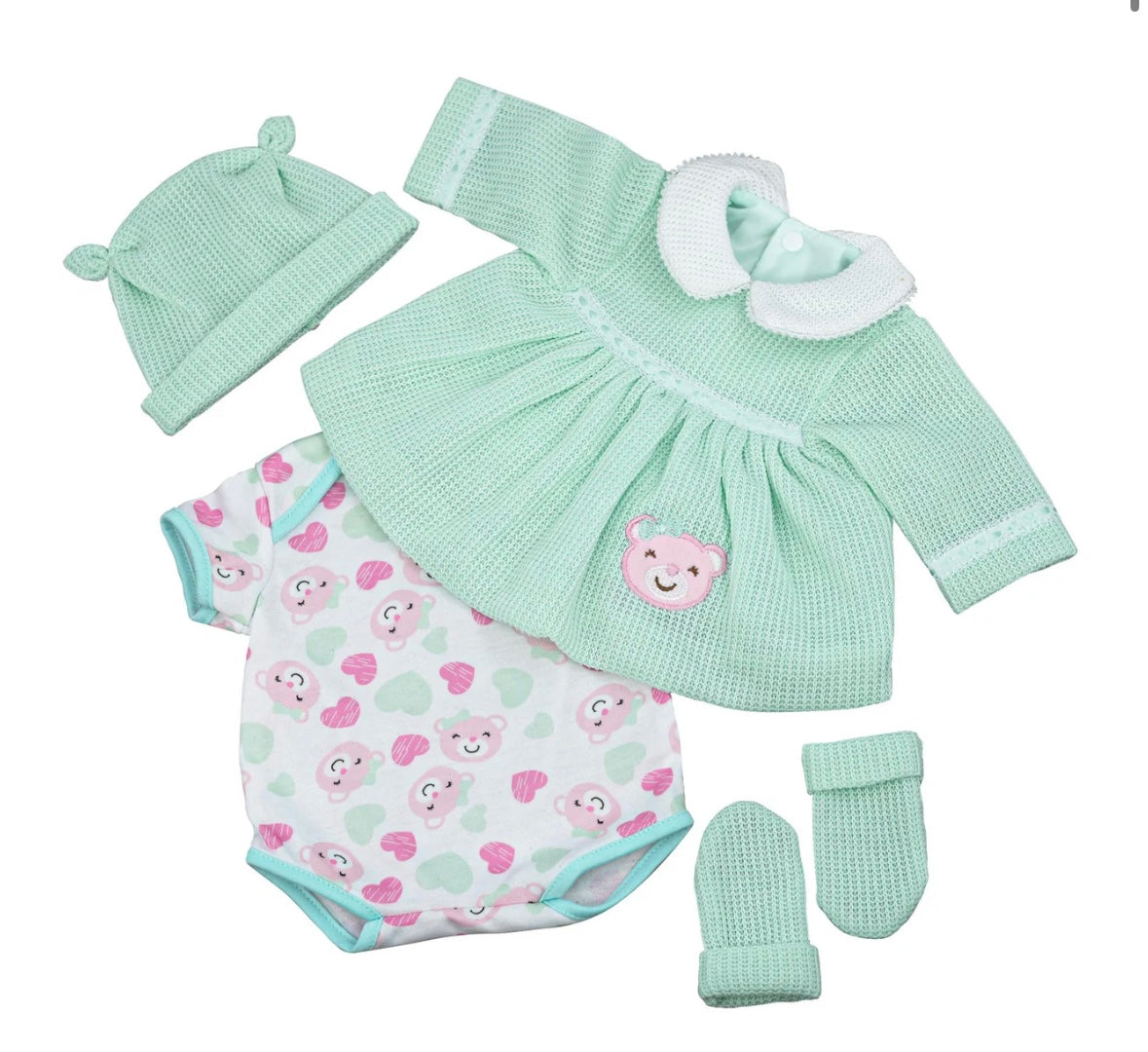 Reborn Mint Dress Doll Clothes