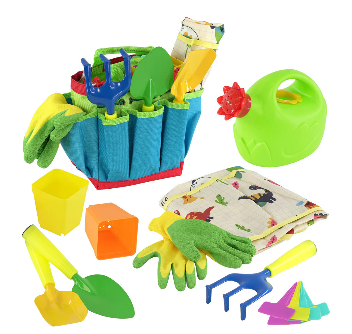 Set Of 3 Kids Garden Tools with Accessories & Carry Bag