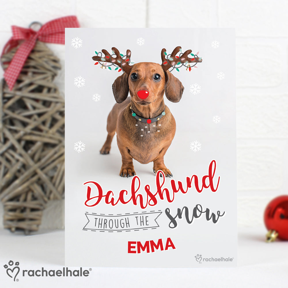 Dachshund Through The Snow Card
