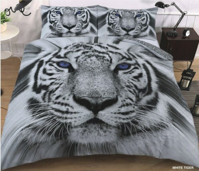 White Tiger Duvet Set