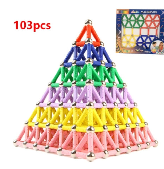 103PCS Magnetic Blocks Building Sticks
