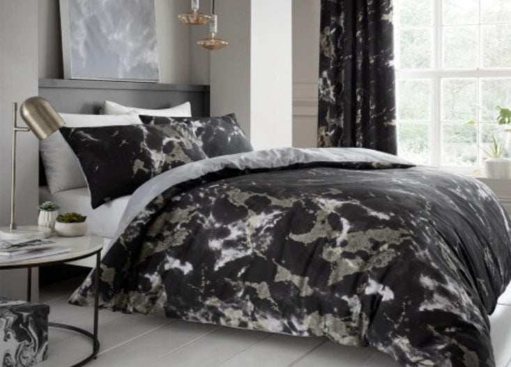 Marble Print Double Bedding Set