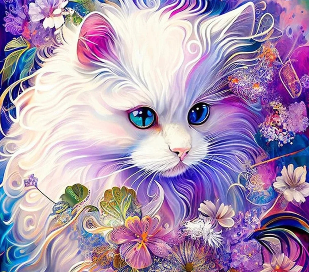 Cat diamond art