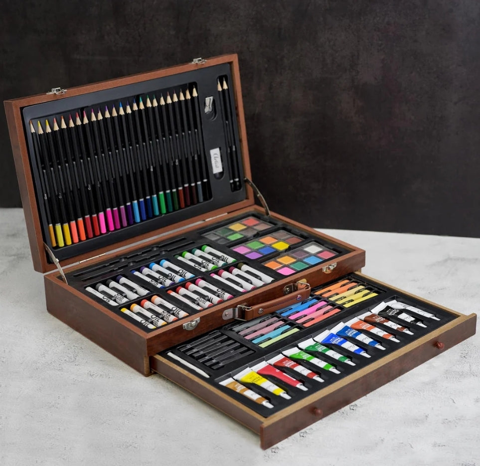 112 PCS Wooden Case Art Set