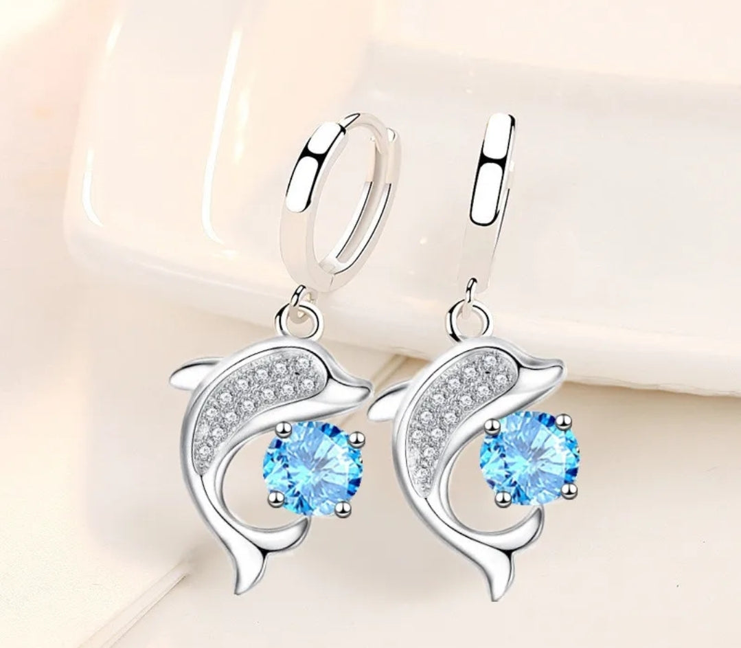 Dolphin Drop Earrings