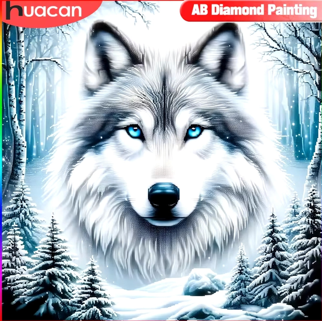 Winter Wolf Diamond Art