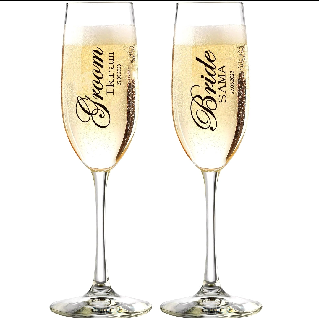 Bride & Groom Glasses