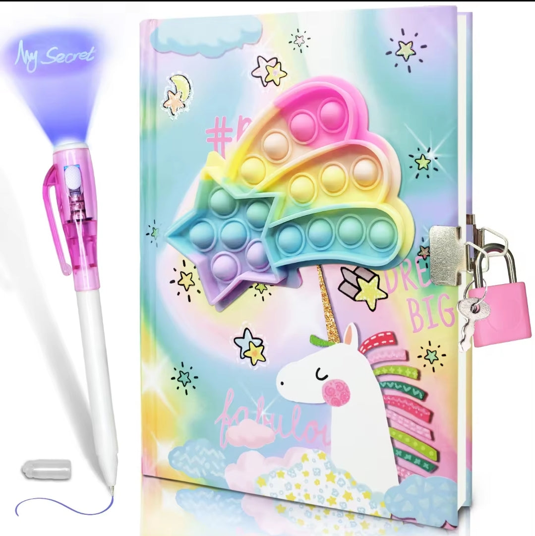 Girls Pop It Unicorn Diary