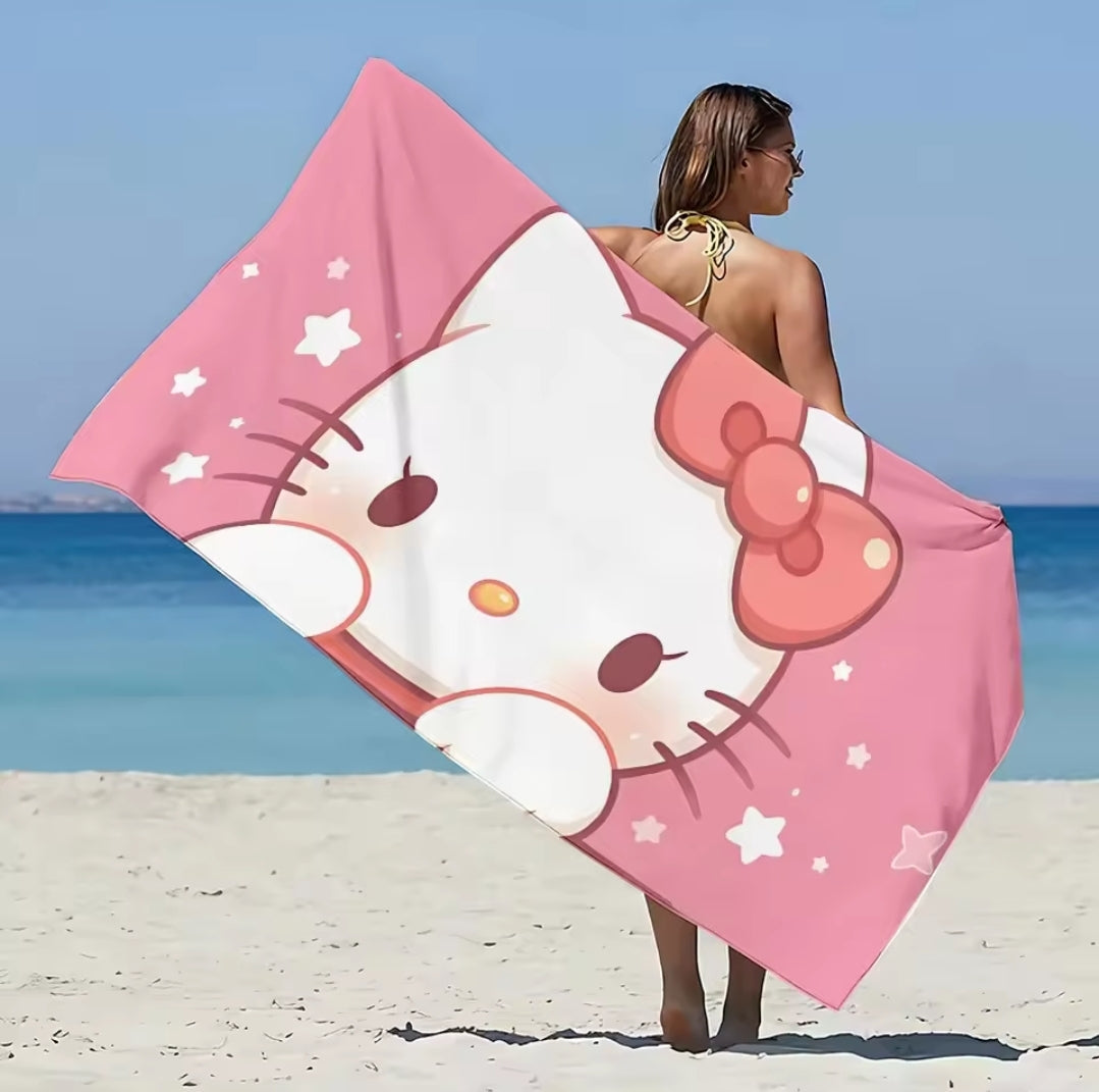 Kitty Beach Towel