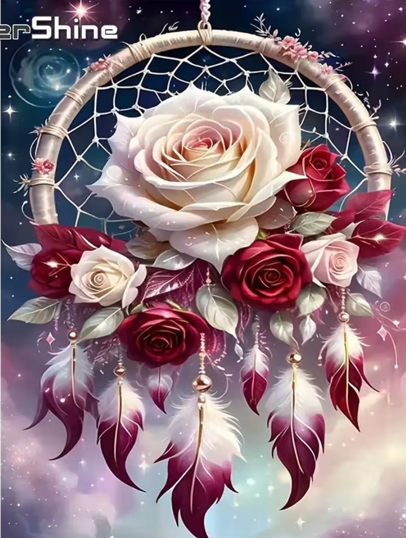 Rose Dreamcatcher Diamond Art