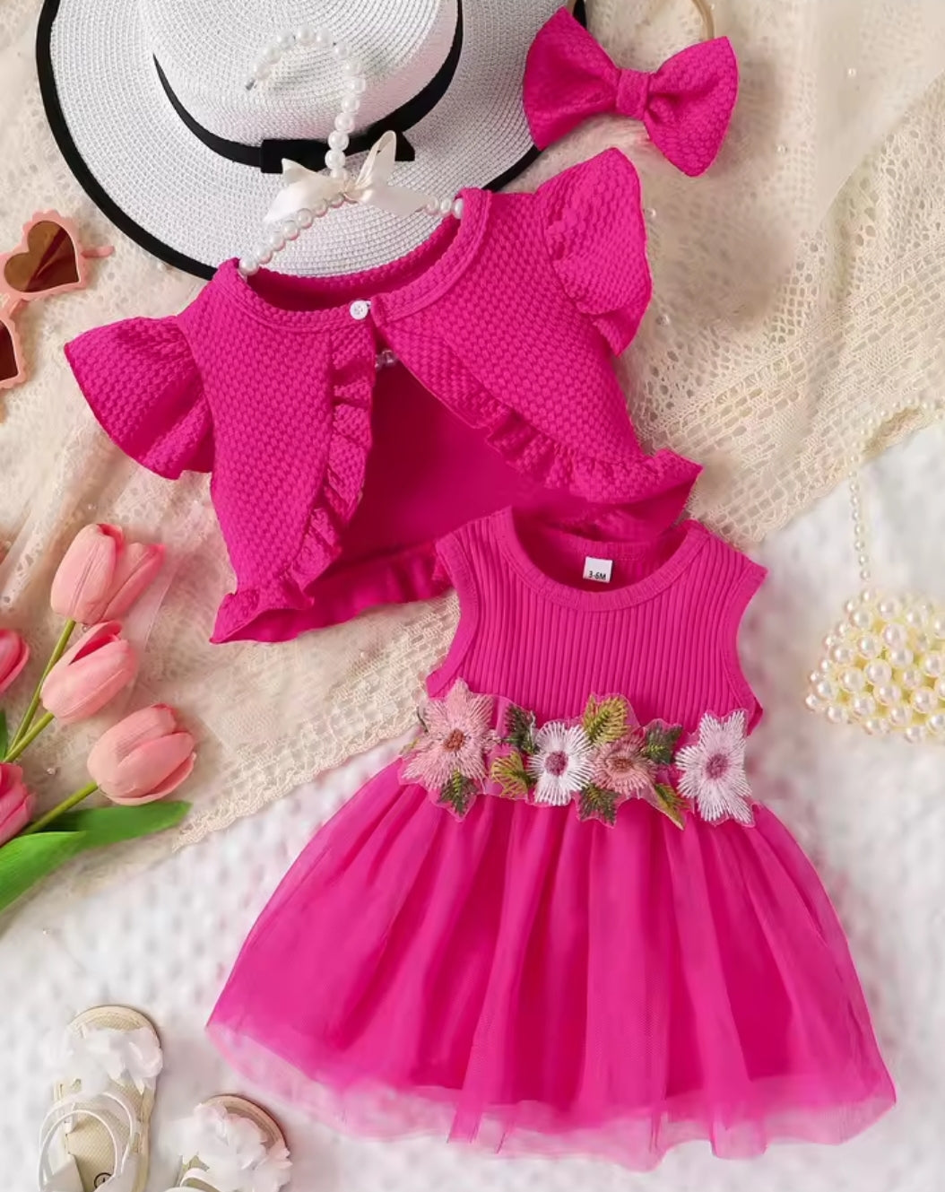 Flower Vest Dress & Accessories